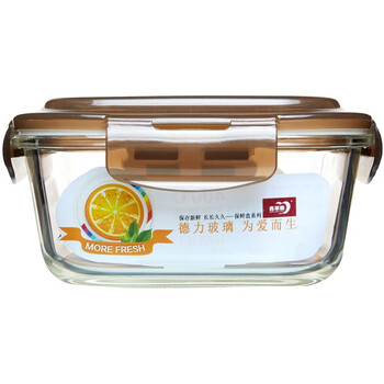 青苹果 耐热玻璃保鲜盒套装 6件套 BXHK06-9 烤箱 冰箱 微波炉适用保鲜盒