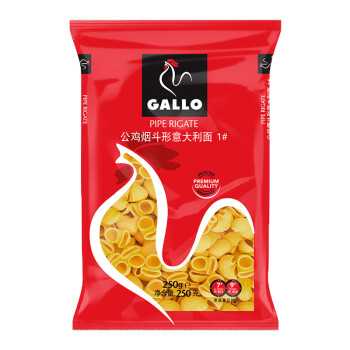 西班牙进口 公鸡（GALLO）烟斗形意大利面1#250g　烟斗意面