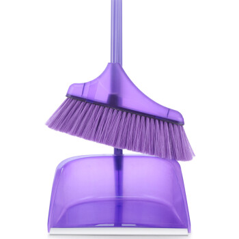 品居源 扫把簸箕套装扫地扫帚软毛笤帚 紫色 G01395