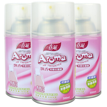 
                                        
                                                            春风 自动喷香机补充液 室内空气清新剂喷雾300ml*3瓶 酒店家用卫生间厕所除臭去异味芳香剂 3瓶（香耐）                