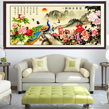 青苇 钻石画 十字钻绣 风景 富贵吉祥图 F-2035 152CM*69CM