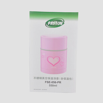 
                                        帕司通PASTON保温汤壶儿童宝宝保温饭盒焖烧杯罐保温壶闷烧粥壶汤壶550ML 粉红色                