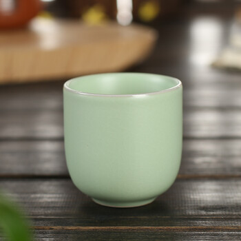 朴家 汝窑暖手杯 汝窑汝瓷茶杯陶瓷汝窑单杯品杯茶杯开片品茗杯