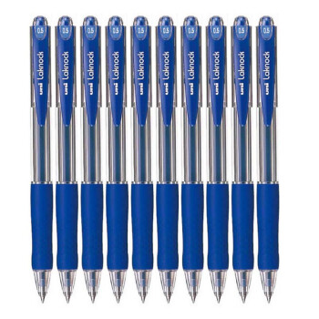 三菱 (UNI) 圆珠笔 SN-100(05) 按动圆珠笔 0.5mm 学生用笔 12支装蓝色