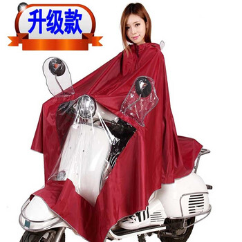 
                                        雨衣男女雨披电动车摩托车加大雨衣单人加厚时尚透明大帽檐雨披双帽檐雨披双面罩加大雨衣 双面罩水晶雪花蓝                