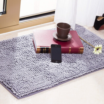 素雅特 加厚雪尼尔防滑吸水地垫 50*80cm 1018-004 灰色