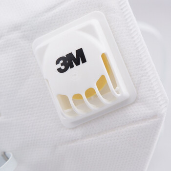 3M 头戴式带呼吸阀防PM2.5防雾霾口罩 3个/袋 9002V 