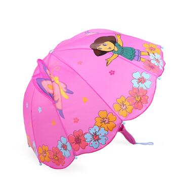 kidorable儿童雨伞宝宝太阳伞卡通伞女童伞公主伞女童伞直杆手动伞生日礼品礼物开学必备 朵拉