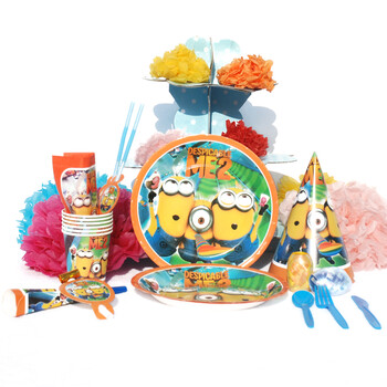 
                                        孩派白卡生日礼品/生日派对用品/生日聚会用品/小黄人6人基本装                