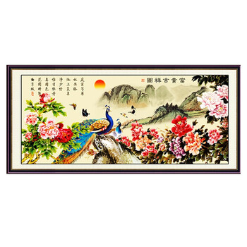 青苇 钻石画 十字钻绣 风景 富贵吉祥图 F-2035 152CM*69CM