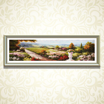 天顶山 卧室床头画装饰画 花鸟床头装饰画有框画挂画墙壁画 1号款 44*144