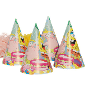 
                                        孩派HighParty生日用品//派对用品//生日派对//海绵宝宝圆锥帽//1个                