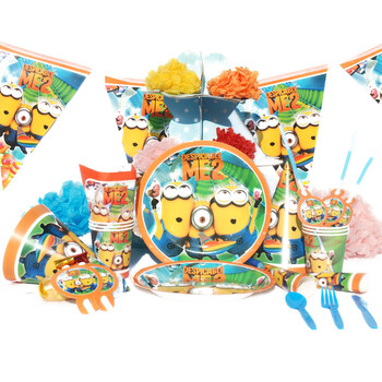 
                                        孩派白卡生日礼品/生日派对用品/生日聚会用品/小黄人6人基本装                