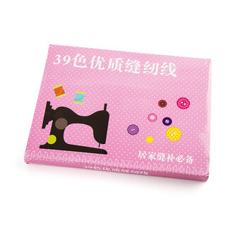 简家 手缝手工用线全39色缝纫线盒装 手缝线彩色缝纫机线套装K4932