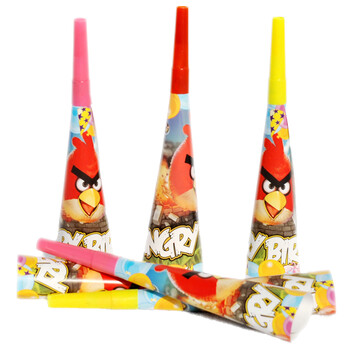 
                                        孩派highparty/生日用品/派对用品/生日礼品/愤怒的小鸟喇叭6个                