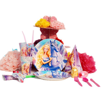 
                                        孩派HighParty生日派对用品套装/生日用品 芭比娃娃6人基本装                