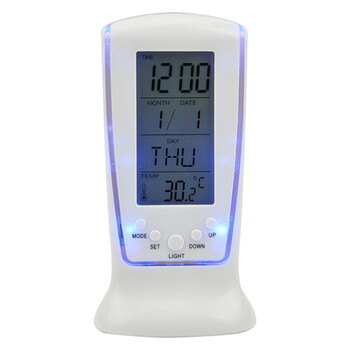 沃塔森新款蓝屏背光万年历时钟/LED闹钟（510）