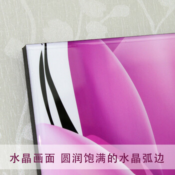 装饰画客厅现代 沙发背景墙装饰画 客厅卧室三联挂画 无框画 餐厅挂画壁画墙画烤瓷水晶 W09 60*60