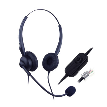 亚尔亚（YEY） VE30D-MV头戴式呼叫中心话务耳机 客服办公耳麦  双耳 适用于电话机 固话 水晶头线控耳机