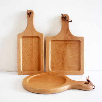 半物生活 面包托盘木烘焙食物小号披萨板日式木制餐具木托盘宝宝辅食砧板 长方形