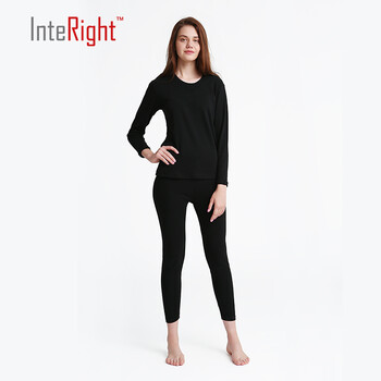 INTERIGHT秋衣秋裤女 新款圆领全棉 保暖内衣
