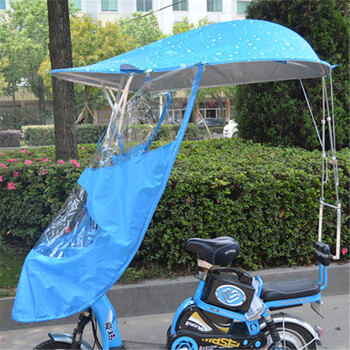 
                                        电动车遮阳伞遮雨蓬电瓶车雨伞遮阳伞篷雨蓬棚 摩托车伞铝合金遮阳伞颜色款式多种 玫红大号遮阳伞+雨披                
