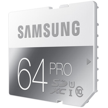 
                                        三星（SAMSUNG）64GB UHS-1 Class10 SD存储卡（读速90Mb/s ）专业版                