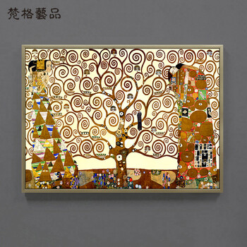 梵格 高档客厅装饰画美式挂画有框画玄关画欧式壁画餐厅墙画油画 香槟vck011 105*80cm