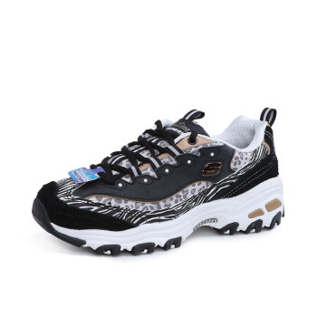 Skechers斯凯奇男鞋女鞋D'LITES运动休闲鞋熊猫鞋99999833/BKW 99999833//BKGD 39