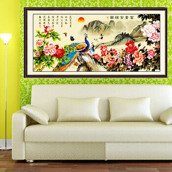 青苇 钻石画 十字钻绣 风景 富贵吉祥图 F-2035 152CM*69CM