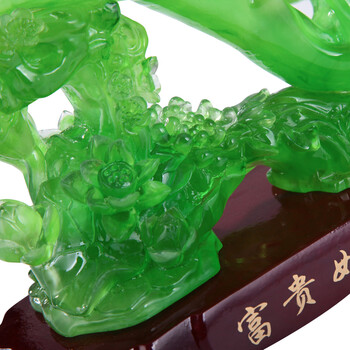 
                                        宇皇梦艺玉如意工艺品摆件事事如意乔迁新婚开业吉祥物礼品家居装饰品 碧玉富贵如意摆件70a1                