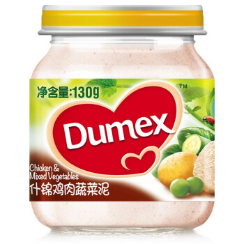 Dumex多美滋什锦鸡肉蔬菜泥 6个月+ 130g/罐 法国进口辅食