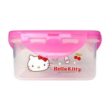 乐扣乐扣 Hello Kitty 塑料保鲜盒 便当盒 儿童学生餐盒 可爱卡通冰箱收纳盒 HPL850-KT 粉色 420ML