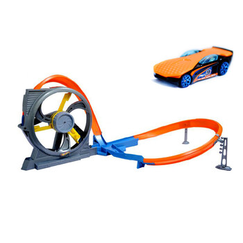 美泰 风火轮轨道立体回旋赛道 男孩玩具小跑车
