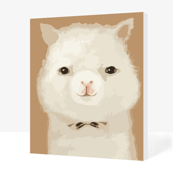 diy数字油画 儿童卡通动漫萌宠动物油彩填色装饰画小动物 猪兔马手绘