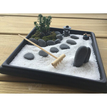 【日式禅庭】沙盘枯山水植物盆栽禅风节日送礼物治愈小物zen日式良品简约基本生活无印北欧风格