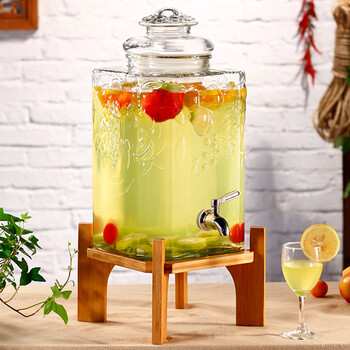 常青藤无铅泡酒瓶带龙头底座酿杨梅酒玻璃瓶人