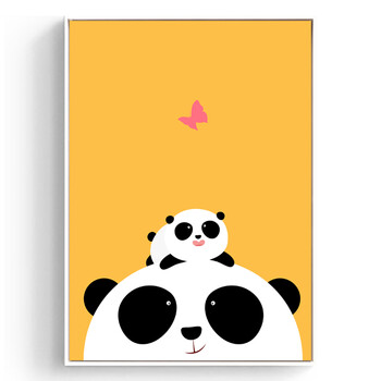 滚滚的世界 北欧小清新客厅装饰画儿童房挂画卡通动物