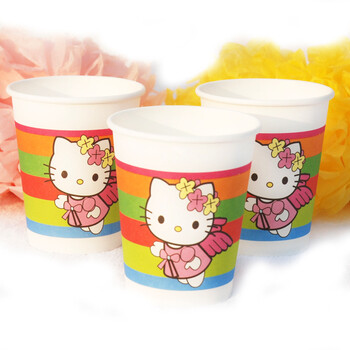 孩派HighParty派对用品/生日派对/Hello Kitty主题杯/6个