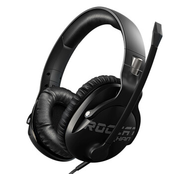 德国冰豹(ROCCAT)悍音Khan PRO有线游戏耳机头戴式 双插头高解析 电竞耳机 音乐耳机 黑色