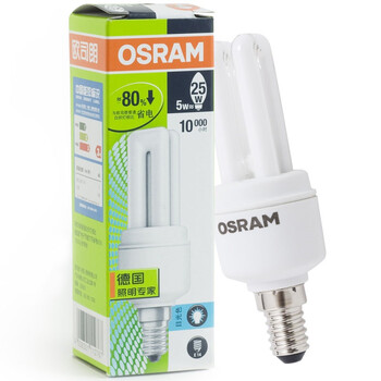 OSRAM欧司朗 迷你节能灯5W日光色E14（五支装）
