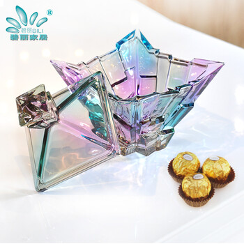 
                                        碧丽 欧若拉玻璃糖果罐 欧式储物罐 干果罐礼物创意家居装饰器皿                