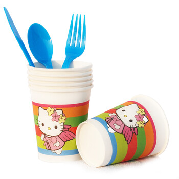 孩派HighParty派对用品/生日派对/Hello Kitty主题杯/6个