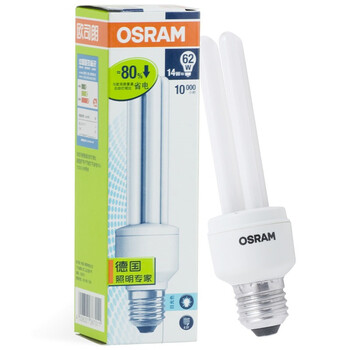 
                                        
                                        OSRAM欧司朗T3标准型节能灯14W日光色E27(两支装)                