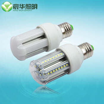 宸华照明超亮led玉米灯光源E27螺口LED灯泡家用照明节能灯 3W 白光  透明外壳