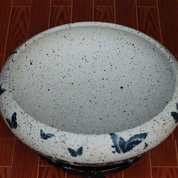 
                                        景德镇粗陶陶瓷鱼缸花盆 碗莲睡莲荷花缸 金鱼缸 乌龟缸 水仙盆 水浅摆件 蝴蝶                