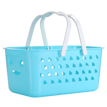 
                                        【京东超市】艾莱雅 (ailaiya) 浴室塑料置物篮收纳篮（蓝色） S1325                