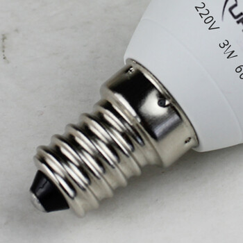富虹斯 LED尖泡 水晶灯吊灯光源 E14螺口蜡烛泡 3w 日光色(白光)