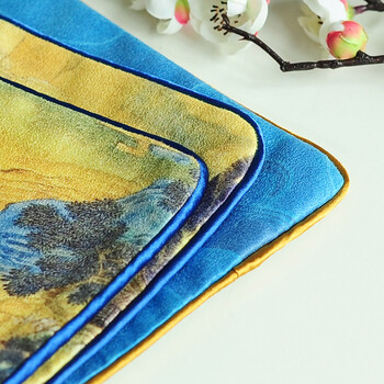 
                                        吉祥家 新中式隔热餐垫 桃源仙境 工笔山水画布艺餐桌垫茶几隔热垫桌布垫杯垫子家居装饰品 餐垫琴音 45*30cm                