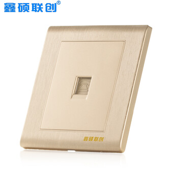 鑫硕联创大众超薄款专用电话插座 S85系列面板 香槟金S600